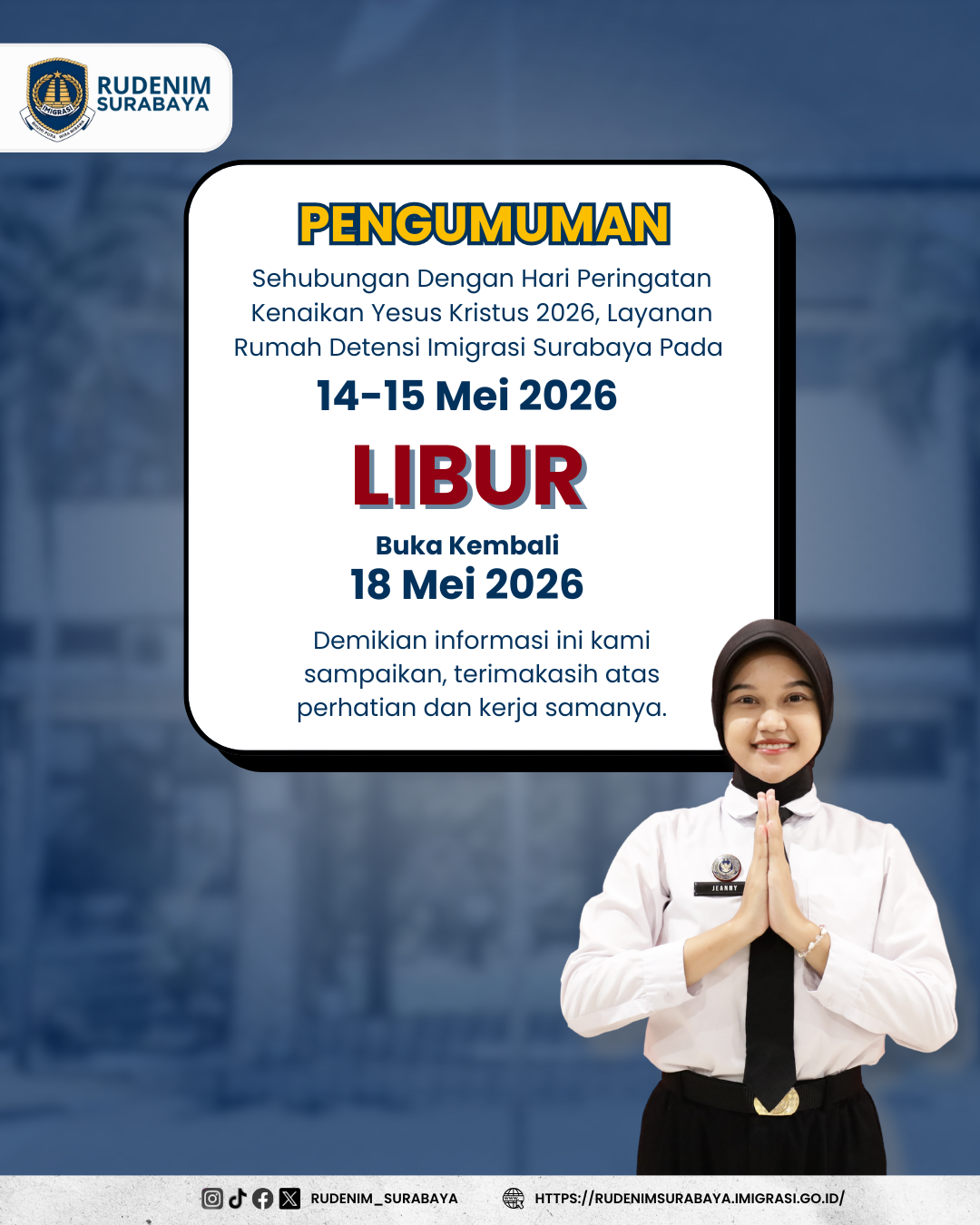 UCAPAN LIBUR KENAIKAN YESUS KRISTUS
