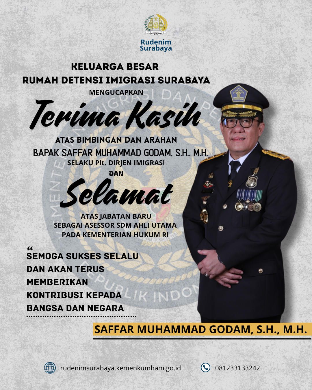 UCAPAN PLT DIRJEN GODAM